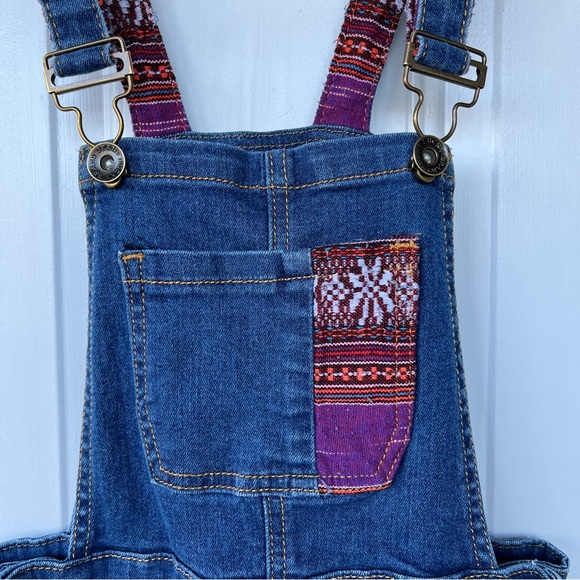 •LUCKY BRAND• Girls Denim Overalls Dress - Size 7 - Picture 3 of 7
